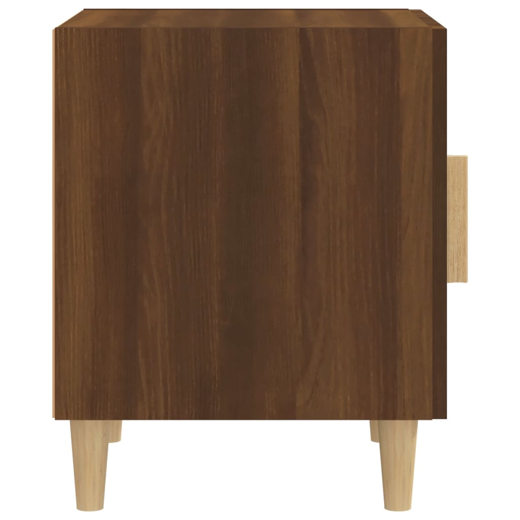 Bedside Cabinets 2 pcs Brown Oak Engineered Wood - Newstart Furniture