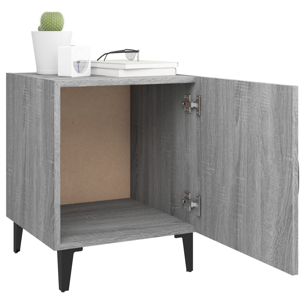 Bedside Cabinet Grey Sonoma Engineered Wood - Newstart Furniture