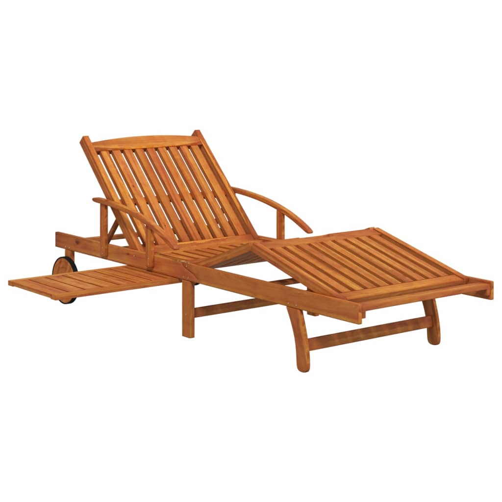 Sun Loungers 2 pcs Solid Wood Acacia - Newstart Furniture
