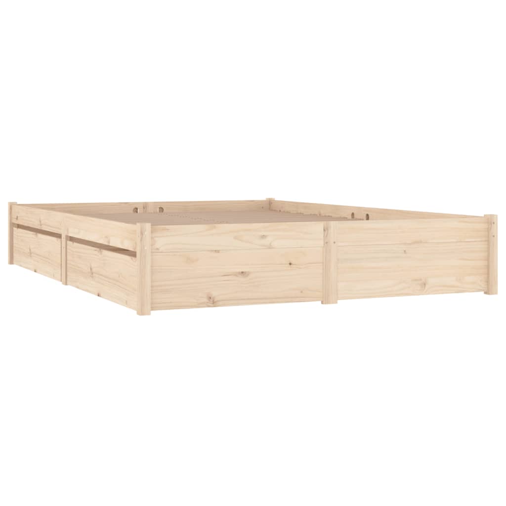 Bed Frame with Drawers 137x187 cm Double Size
