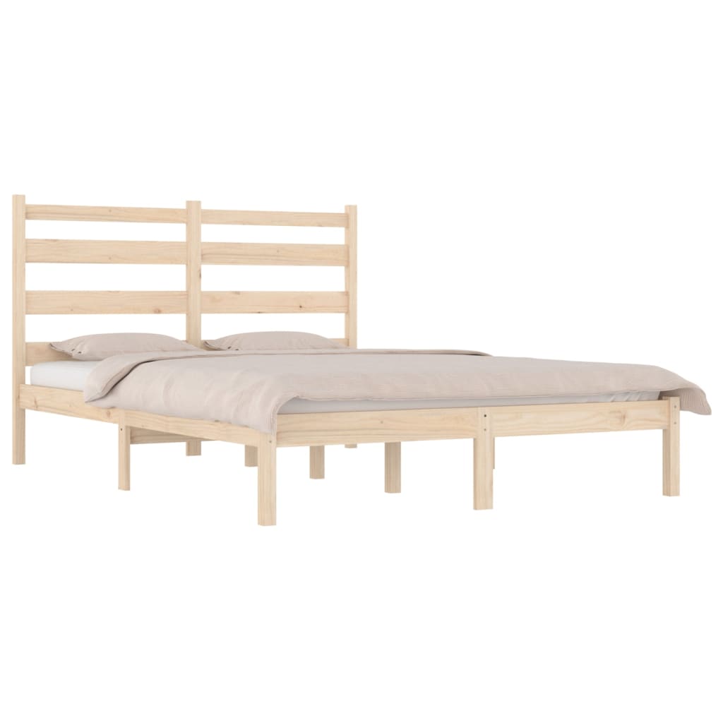 Bed Frame Solid Wood Pine 153x203 cm Queen Size - Newstart Furniture