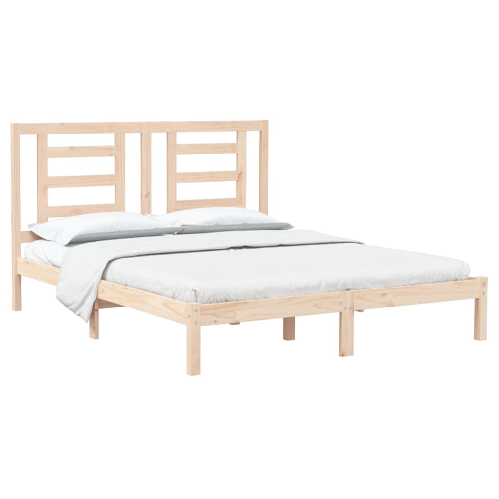 Bed Frame Solid Wood Pine 153x203 cm Queen Size - Newstart Furniture