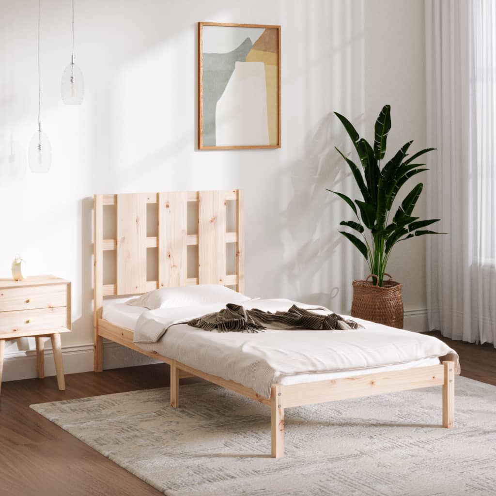 Bed Frame Solid Wood 92x187 cm Single Bed Size - Newstart Furniture