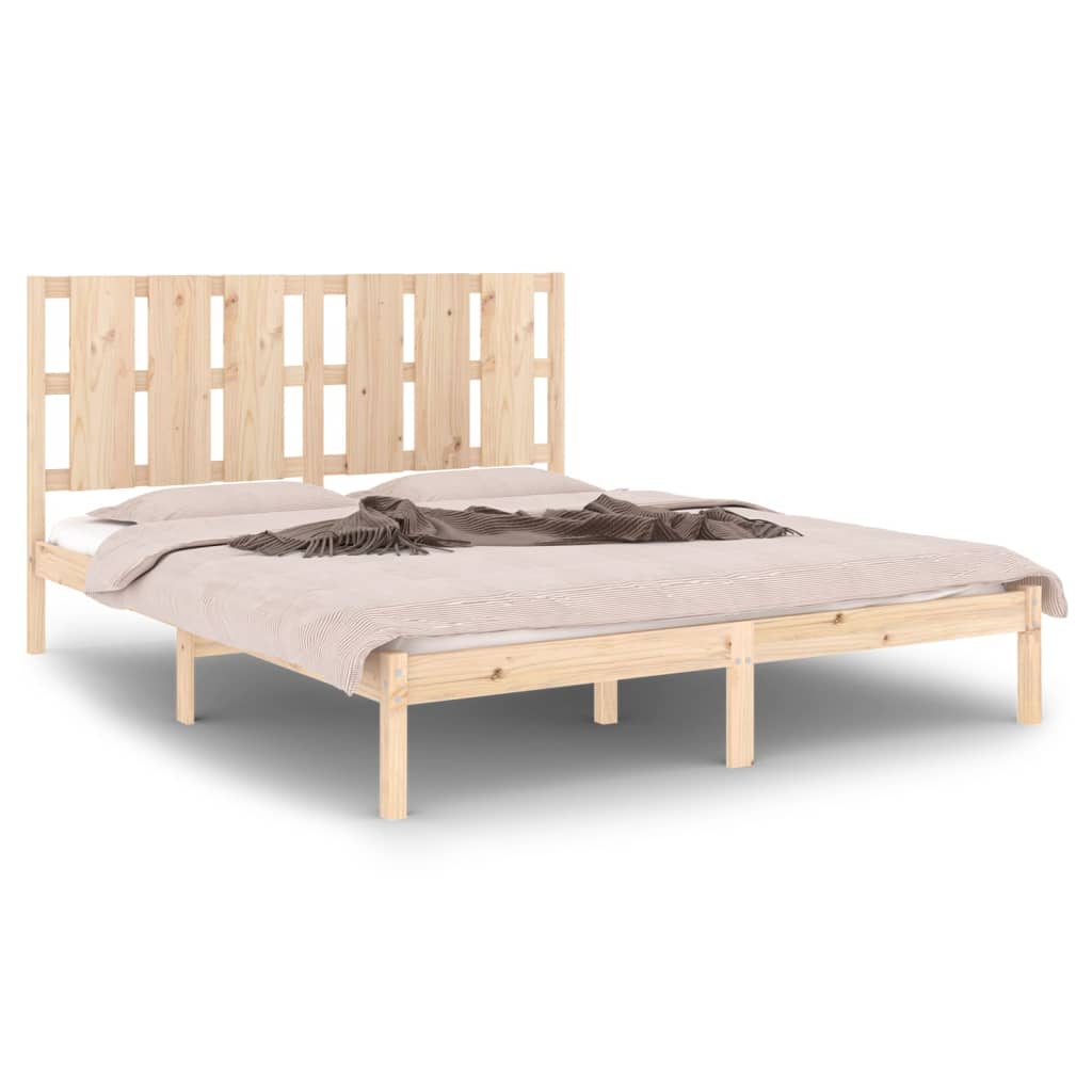 Bed Frame Solid Wood 150x200 cm 5FT King Size - Newstart Furniture