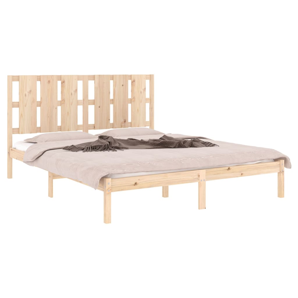 Bed Frame Solid Wood 150x200 cm 5FT King Size - Newstart Furniture