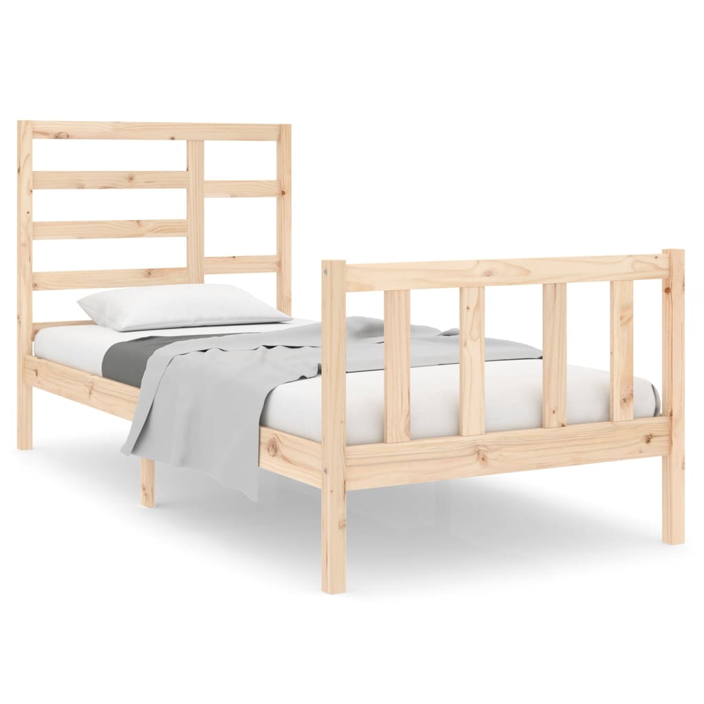Bed Frame Solid Wood 92x187 cm Single Bed Size - Newstart Furniture