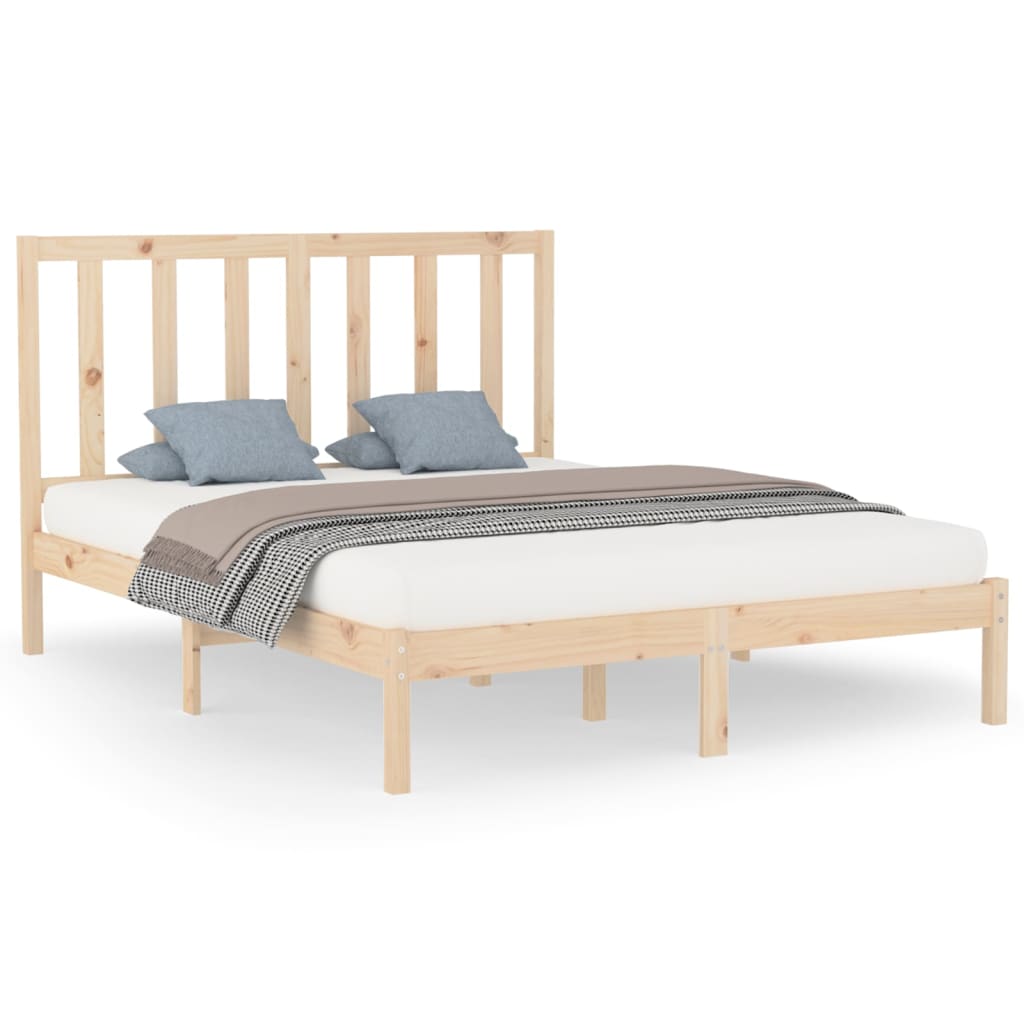 Bed Frame Solid Wood 153x203 cm Queen Size - Newstart Furniture