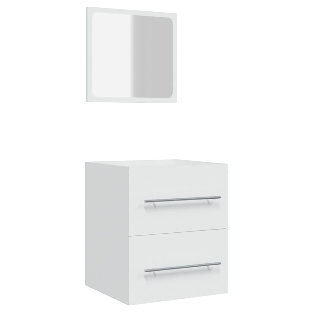 Bathroom Cabinet with Mirror White 41x38.5x48 cm - Newstart Furniture