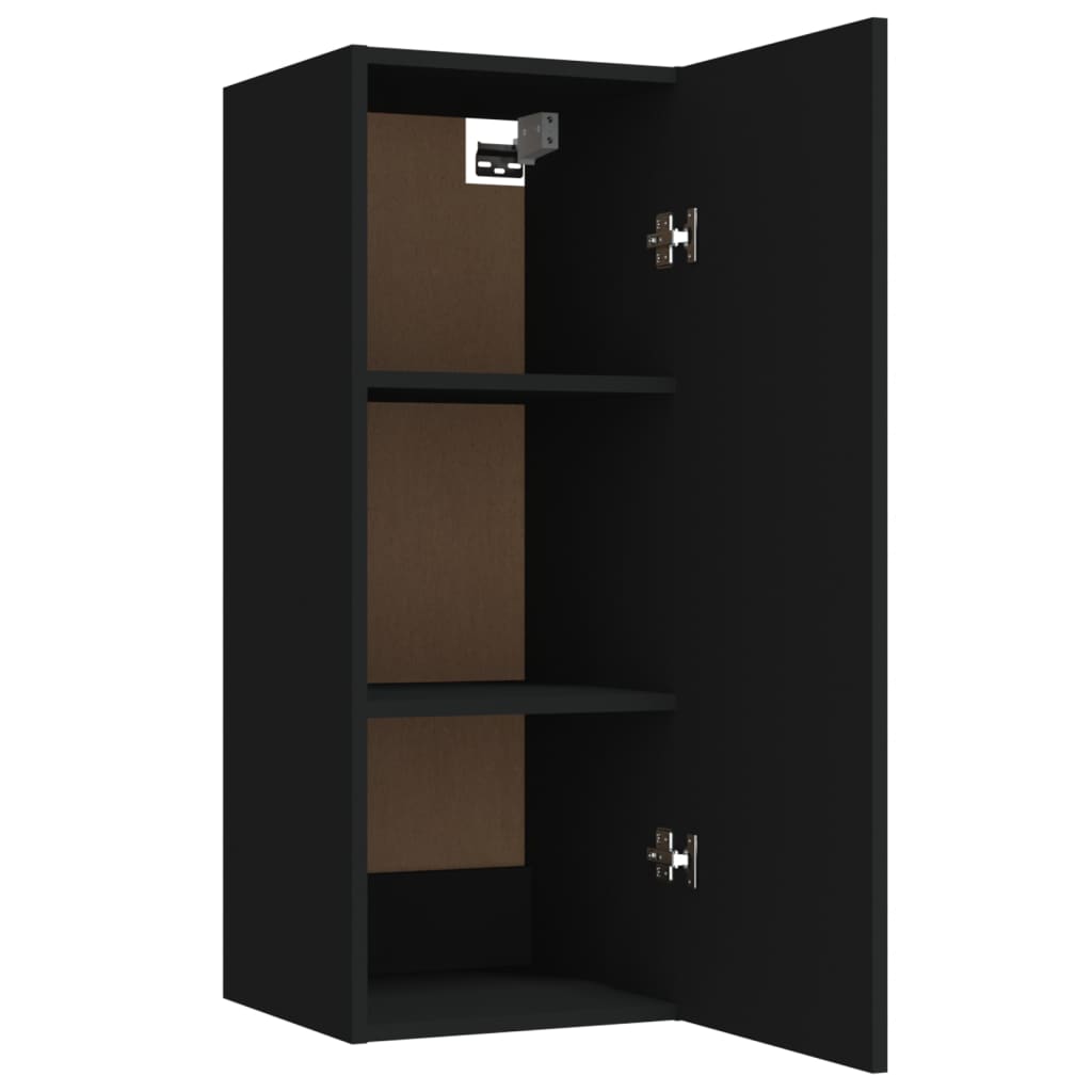 Wall Cabinet Black 34.5x34x90 cm Engineered Wood - Newstart Furniture