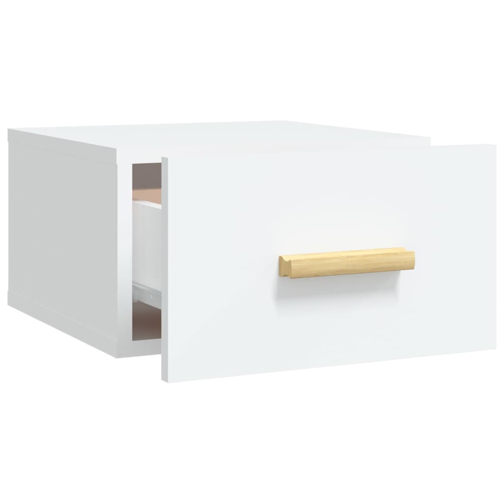 Wall-mounted Bedside Cabinets 2 pcs White 35x35x20 cm - Newstart Furniture