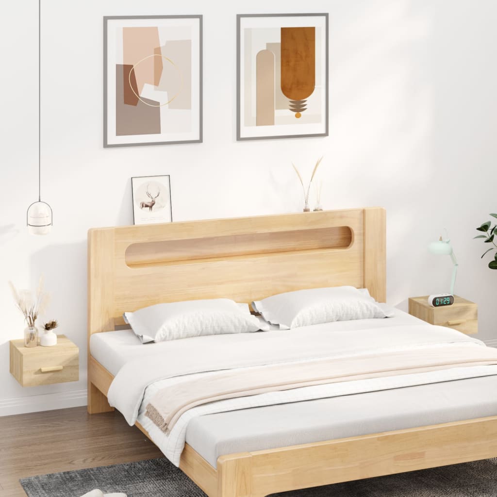 Wall-mounted Bedside Cabinets 2 pcs Sonoma Oak 35x35x20 cm - Newstart Furniture