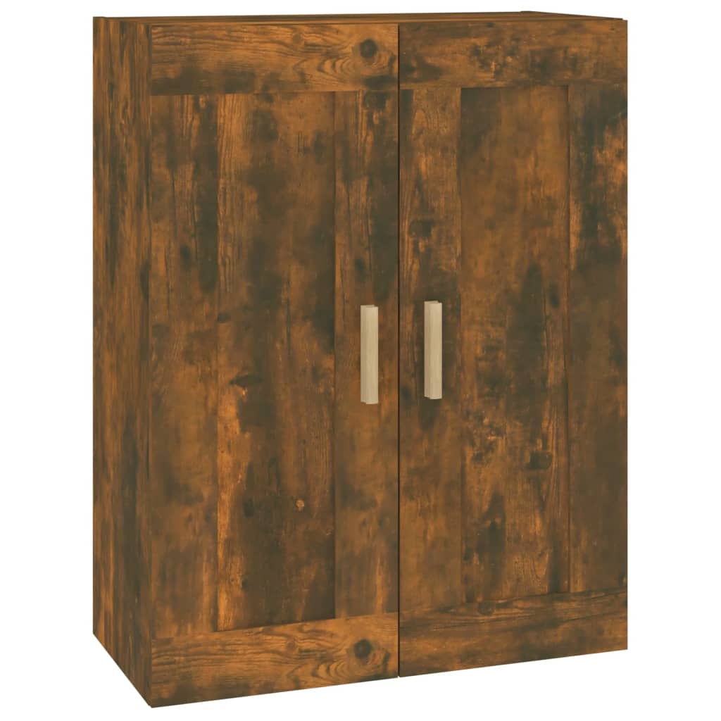 Wall Cabinet Smoked Oak 69.5x32.5x90 cm Engineered Wood - Newstart Furniture