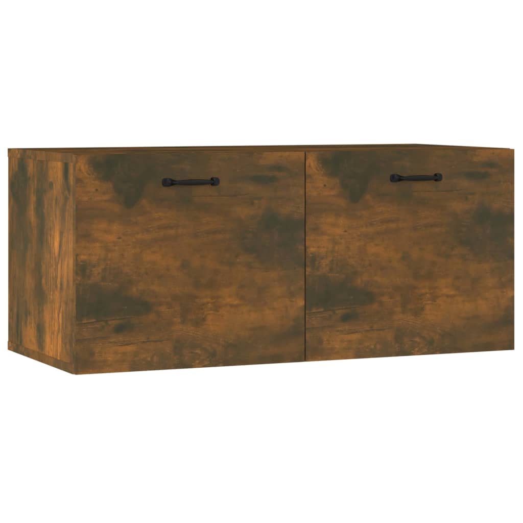 Wall Cabinet Smoked Oak 80x35x36.5 cm Engineered Wood - Newstart Furniture