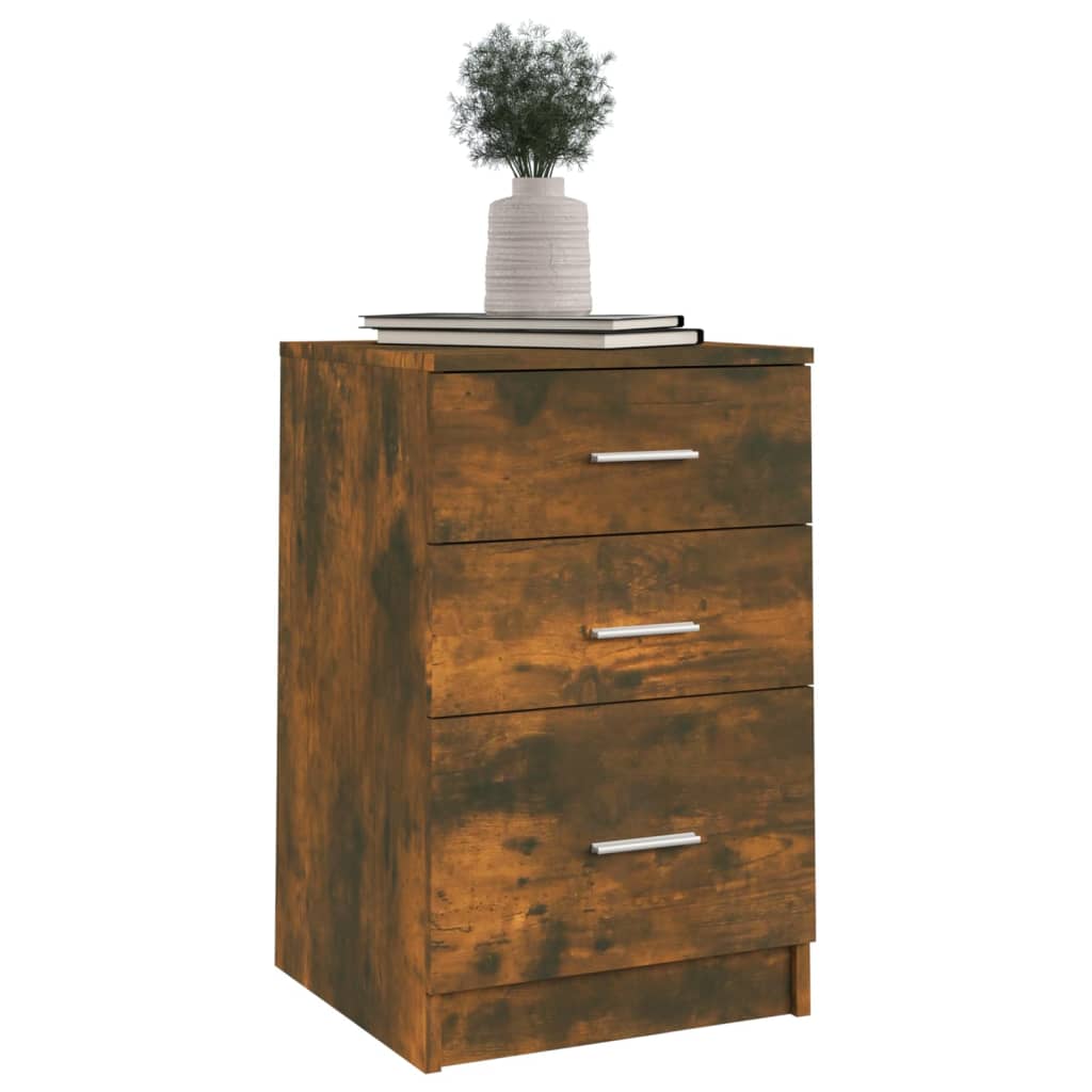 Bed Cabinet Smoked Oak 40x40x63 cm Engineered Wood - Newstart Furniture