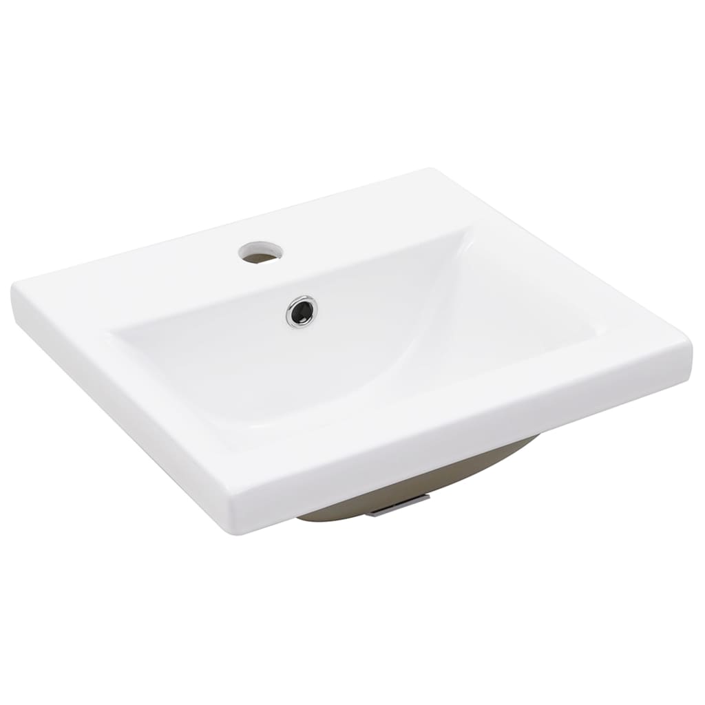 Sink Cabinet with Built-in Basin White Engineered Wood - Newstart Furniture