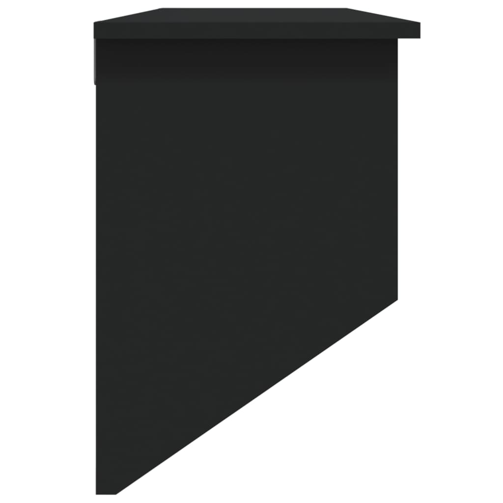 Wall-mounted Coat Rack Black Engineered Wood and Natural Rattan - Newstart Furniture