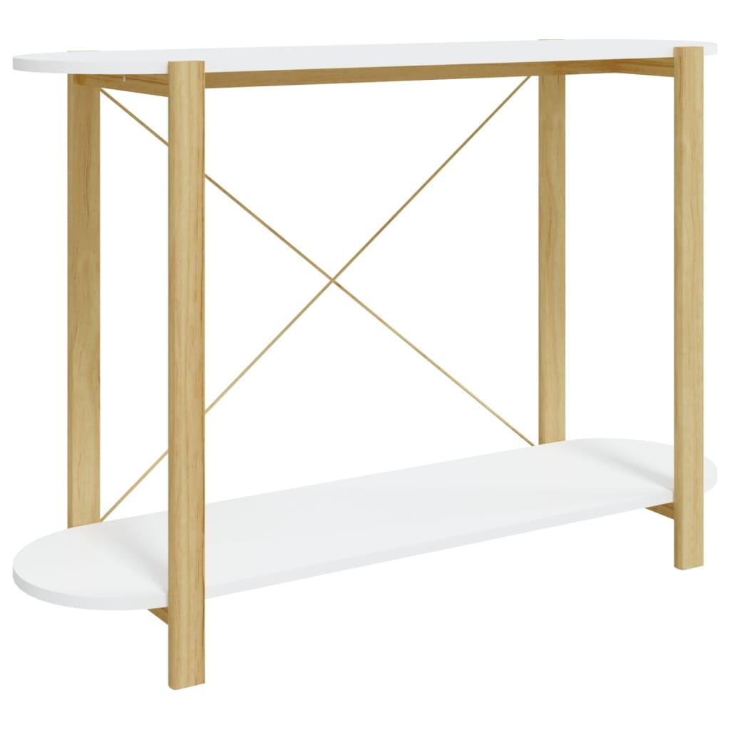 Console Table White 110x38x75 cm Engineered Wood - Newstart Furniture