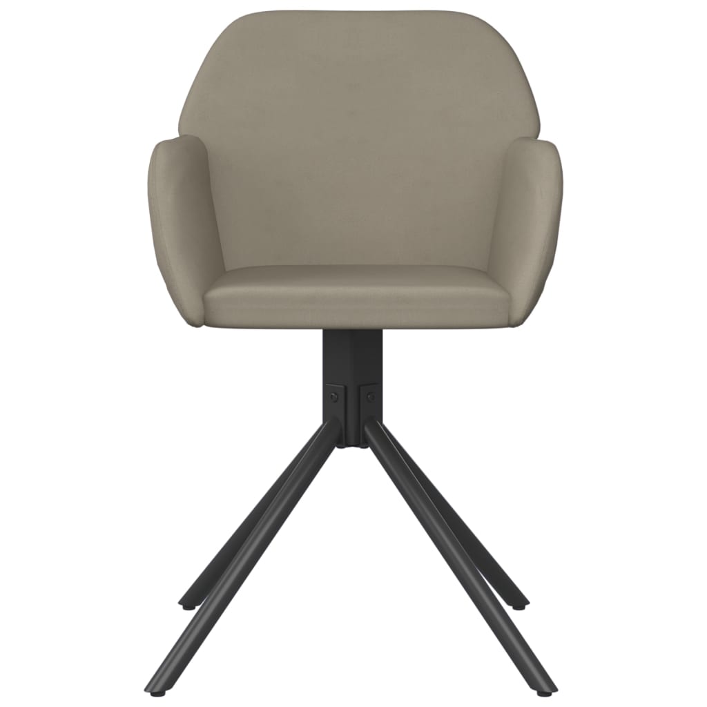 Swivel Dining Chairs 2 pcs Light Grey Velvet - Newstart Furniture