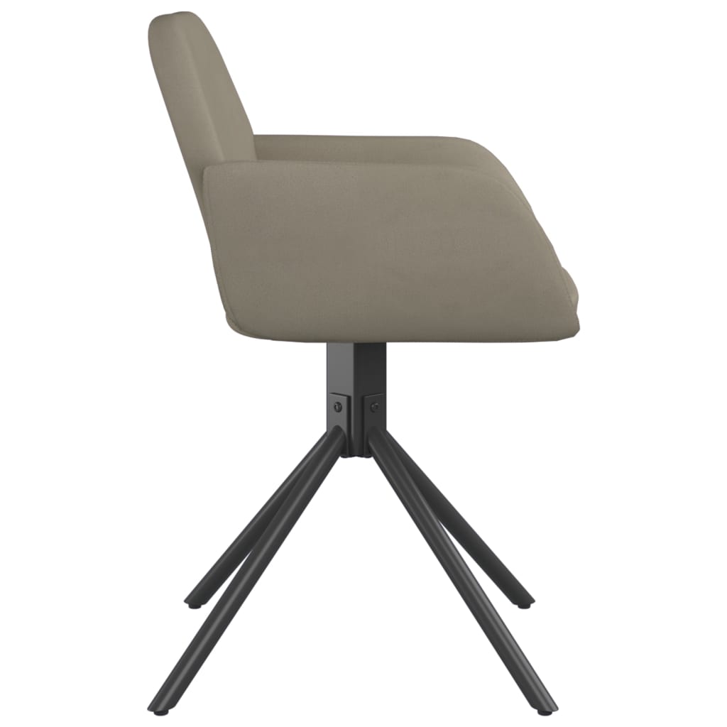 Swivel Dining Chairs 2 pcs Light Grey Velvet - Newstart Furniture
