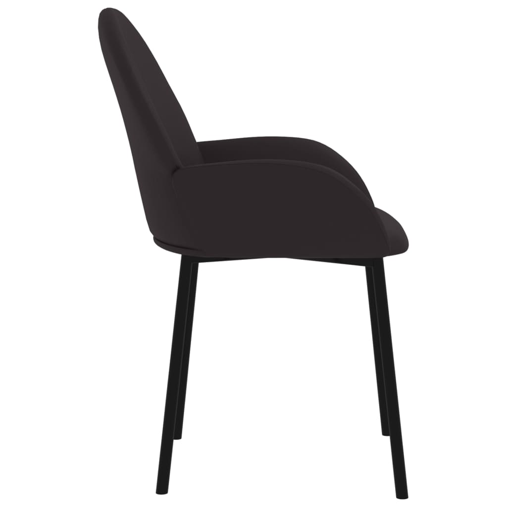 Dining Chairs 2 pcs Black Faux Leather - Newstart Furniture