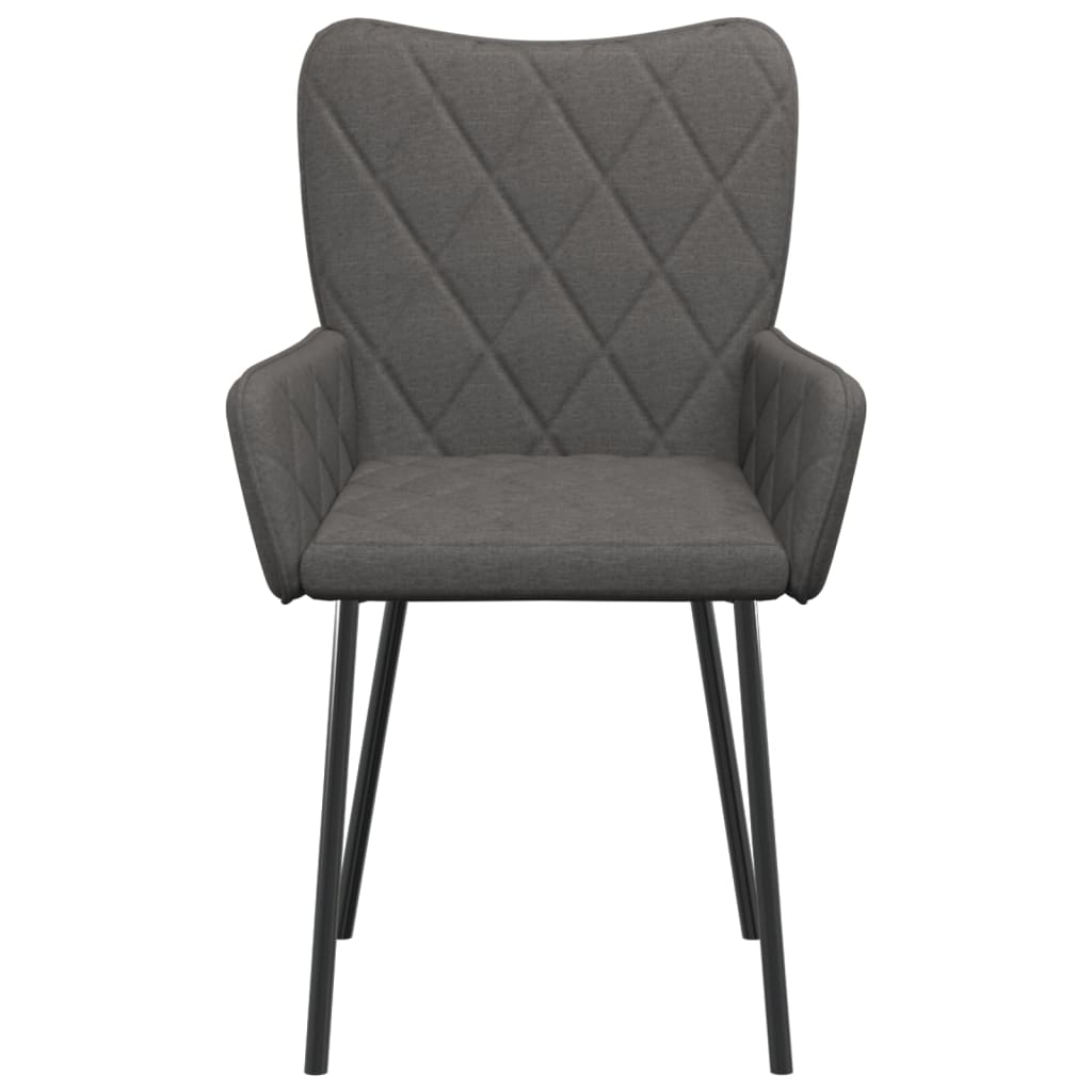 Dining Chairs 2 pcs Dark Grey Fabric - Newstart Furniture