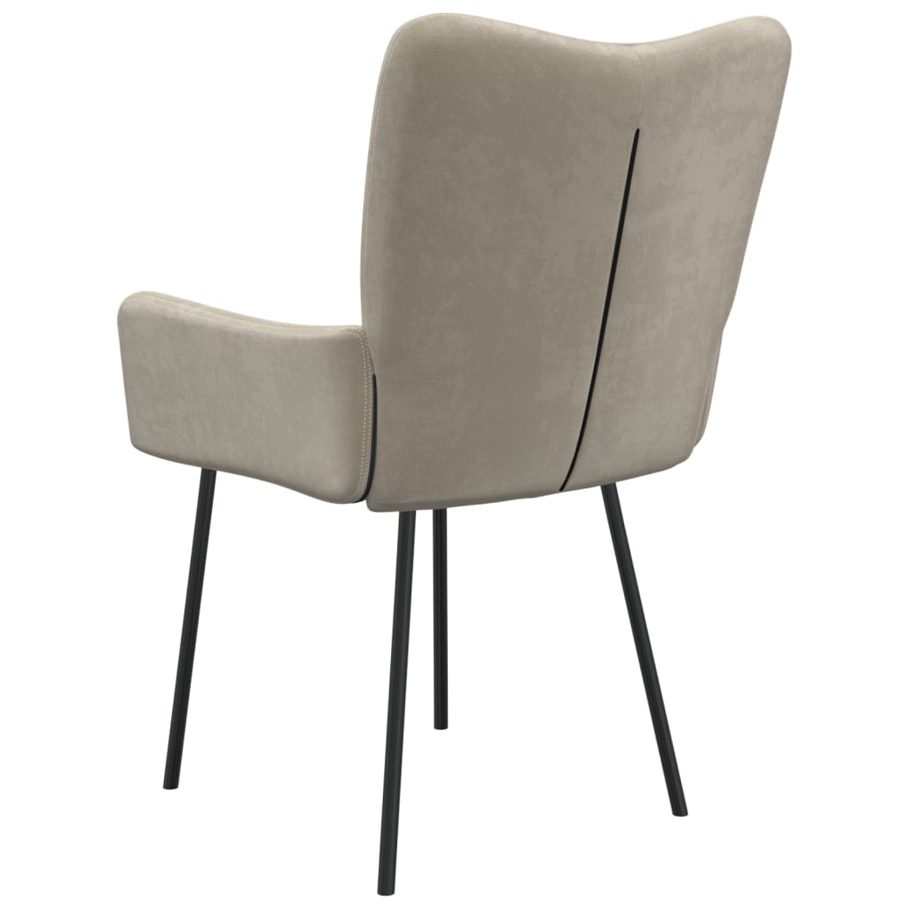 Dining Chairs 2 pcs Light Grey Velvet - Newstart Furniture