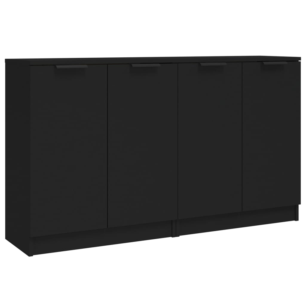 Sideboards 2 pcs Black 60x30x70 cm Engineered Wood - Newstart Furniture