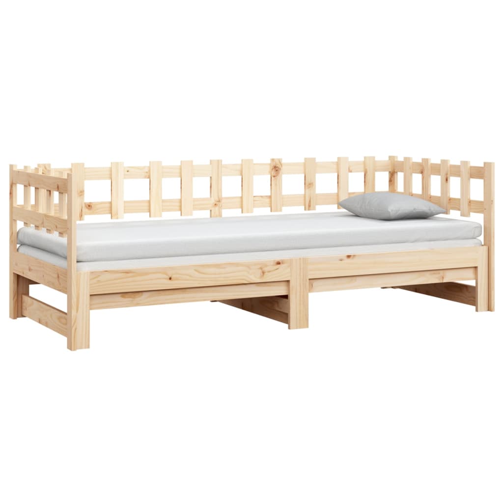 Pull-out Day Bed 2x(90x190) cm Solid Wood Pine - Newstart Furniture
