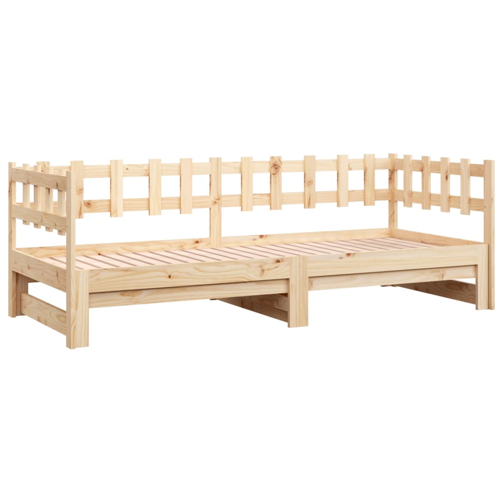 Pull-out Day Bed 2x(90x190) cm Solid Wood Pine - Newstart Furniture