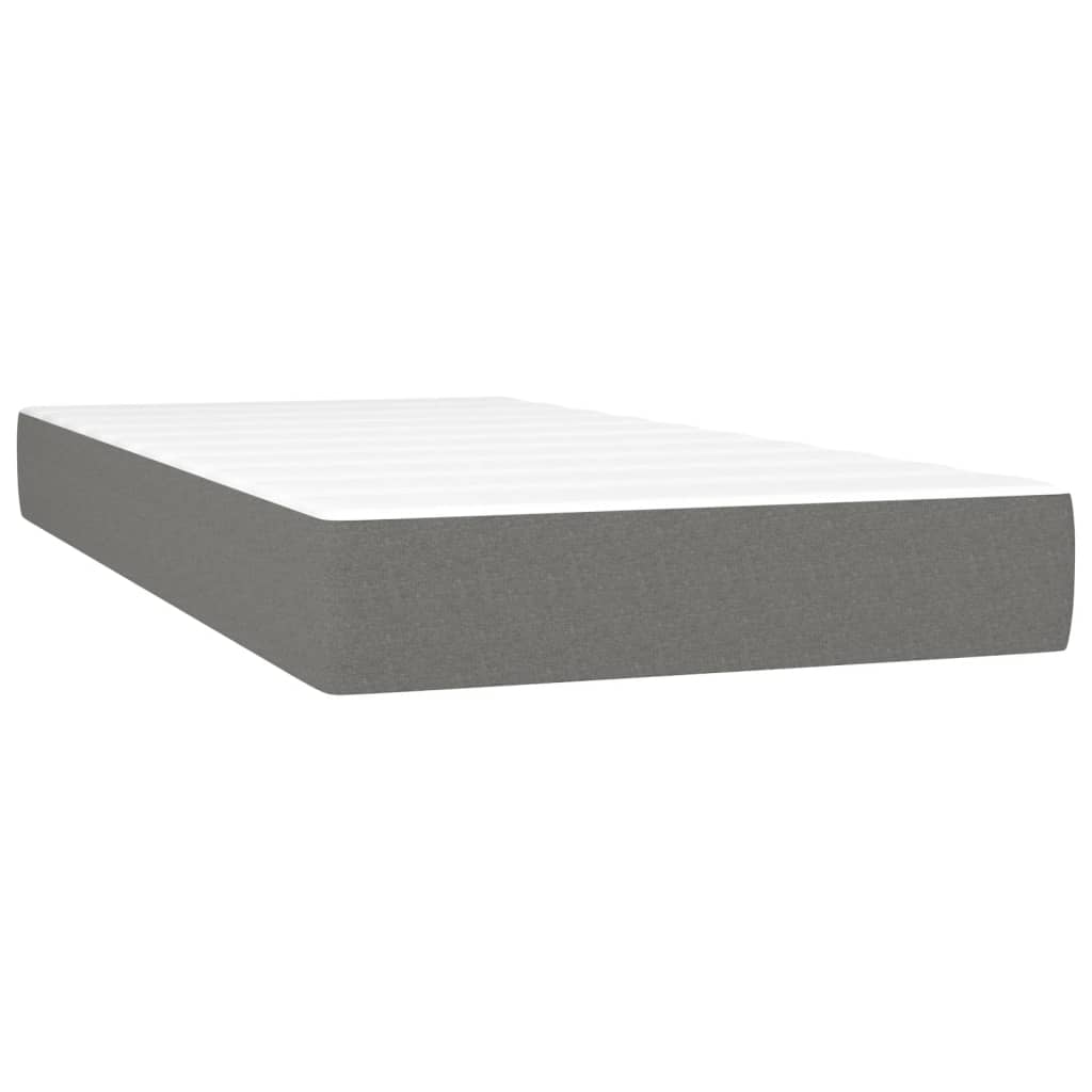 Pocket Spring Bed Mattress Dark Grey 107x203x20 cm Super Single Fabric - Newstart Furniture