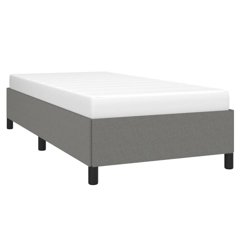 Bed Frame Dark Grey 106x203 cm King Single Size Fabric