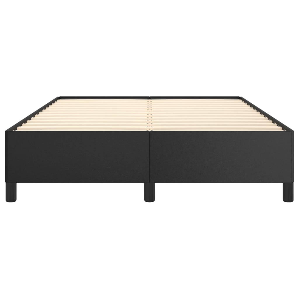 Bed Frame Black 137x190 cm Double Faux Leather