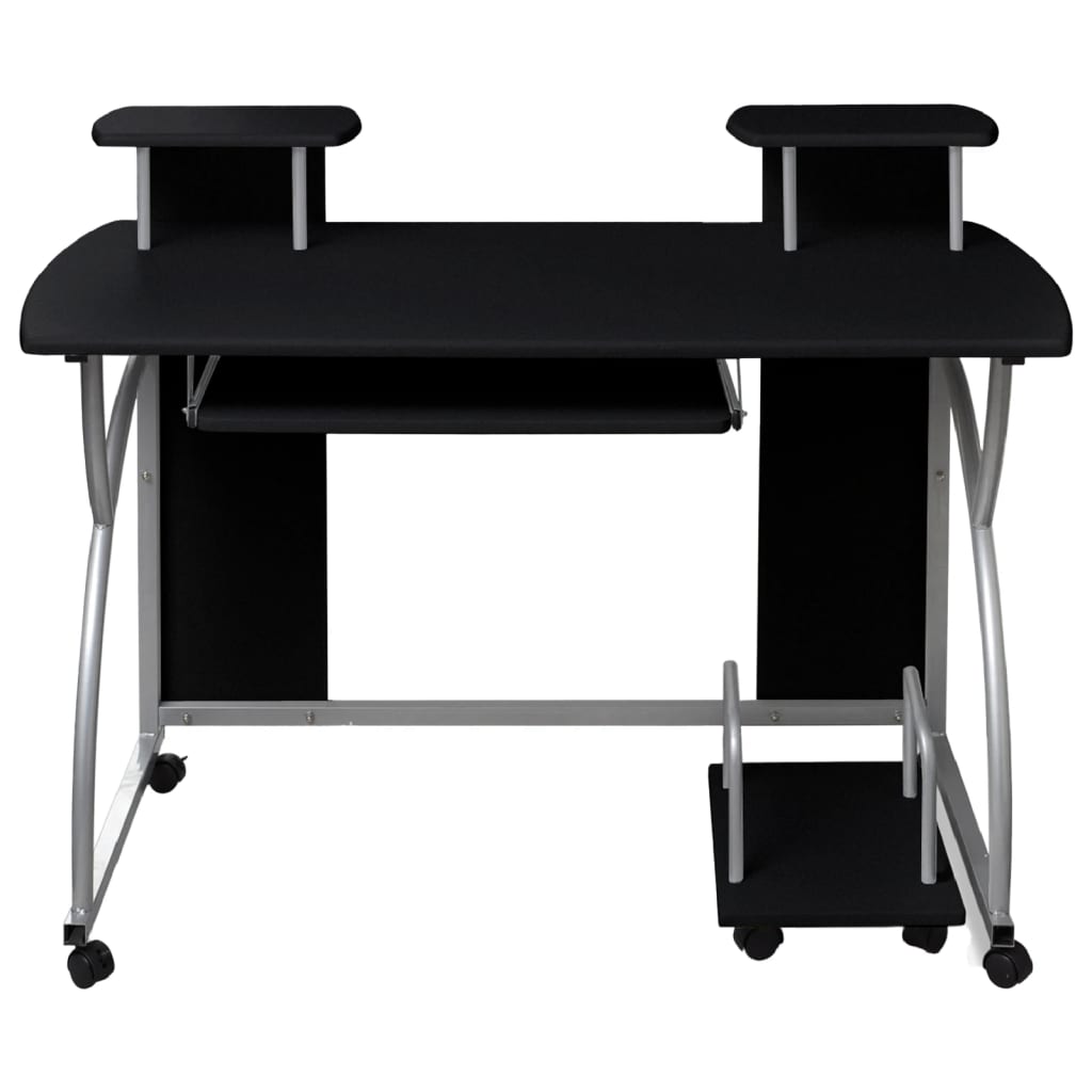 Computer Desk Black 110x52x88.5 cm Engineered Wood