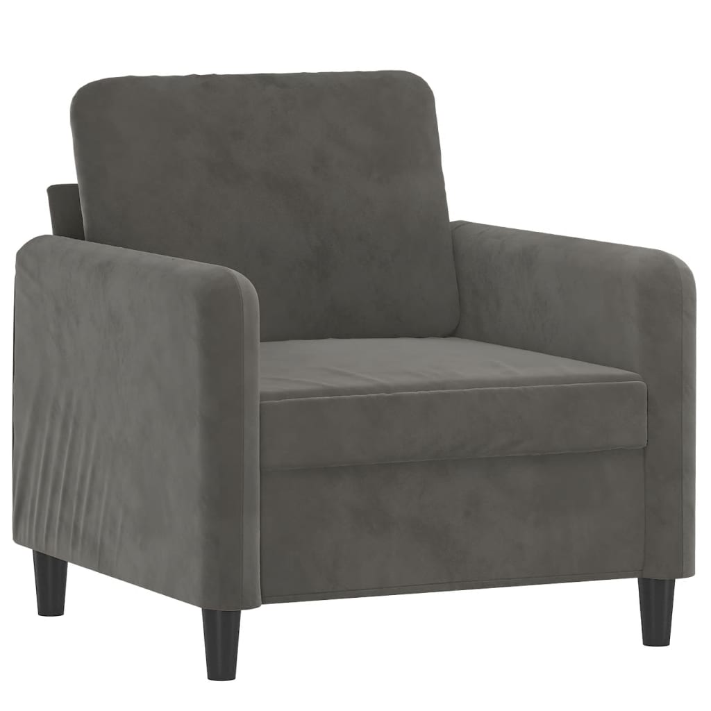 Sofa Chair Dark Grey 60 cm Velvet - Newstart Furniture