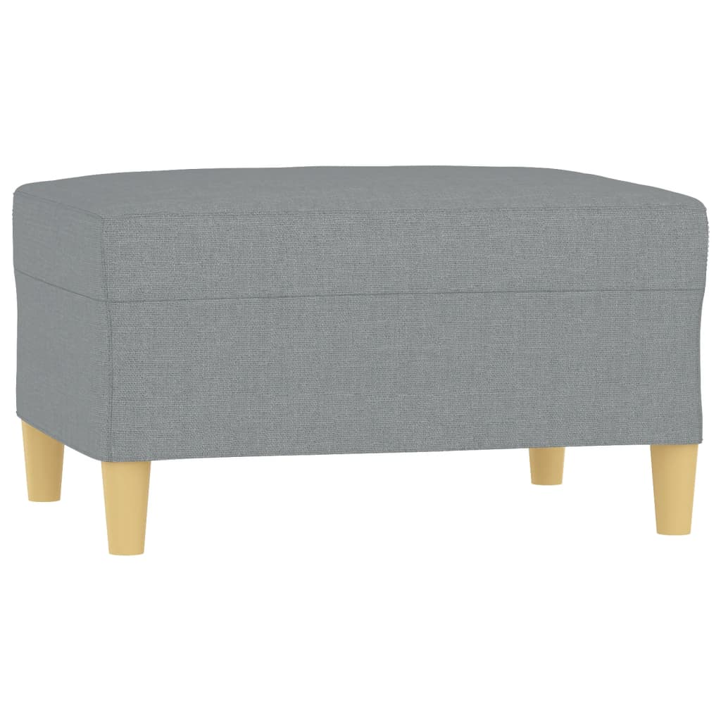 Footstool Light Grey 70x55x41 cm Fabric - Newstart Furniture