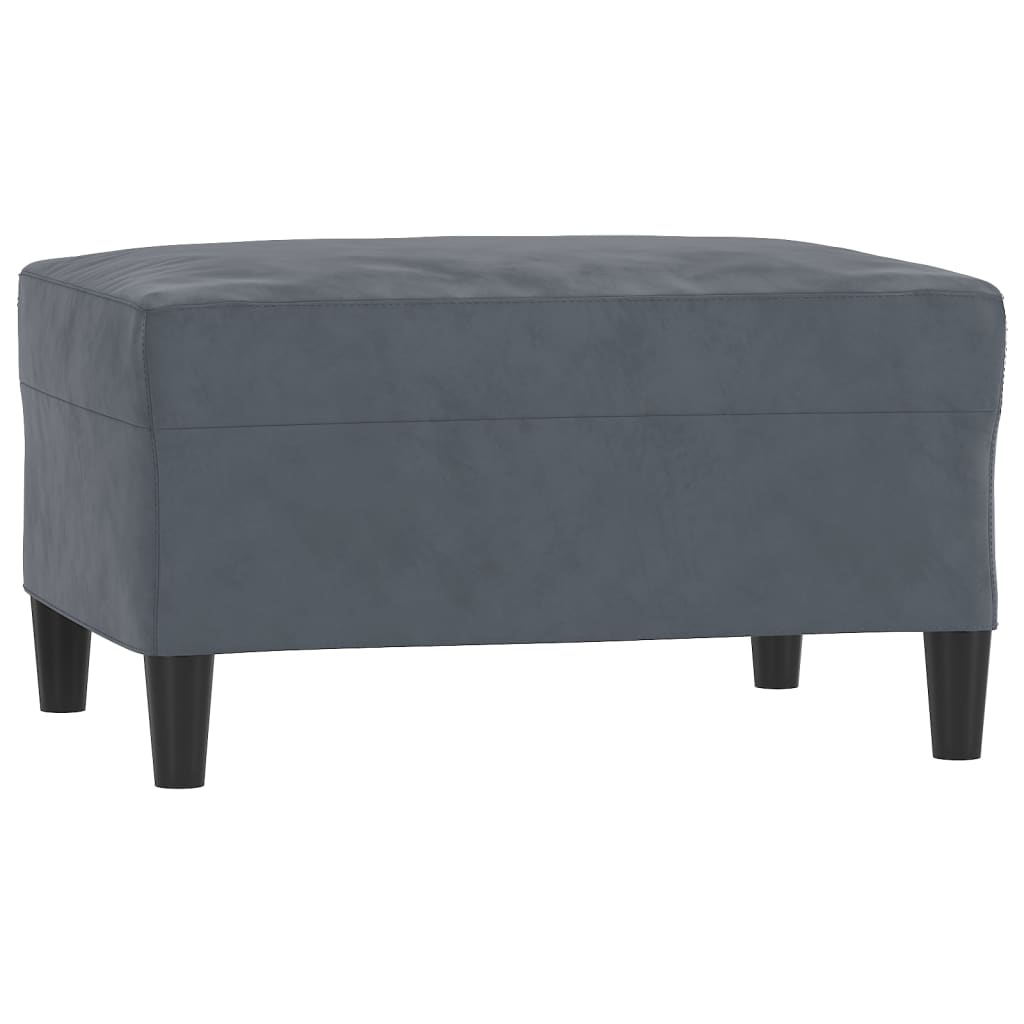 Footstool Dark Grey 70x55x41 cm Velvet - Newstart Furniture