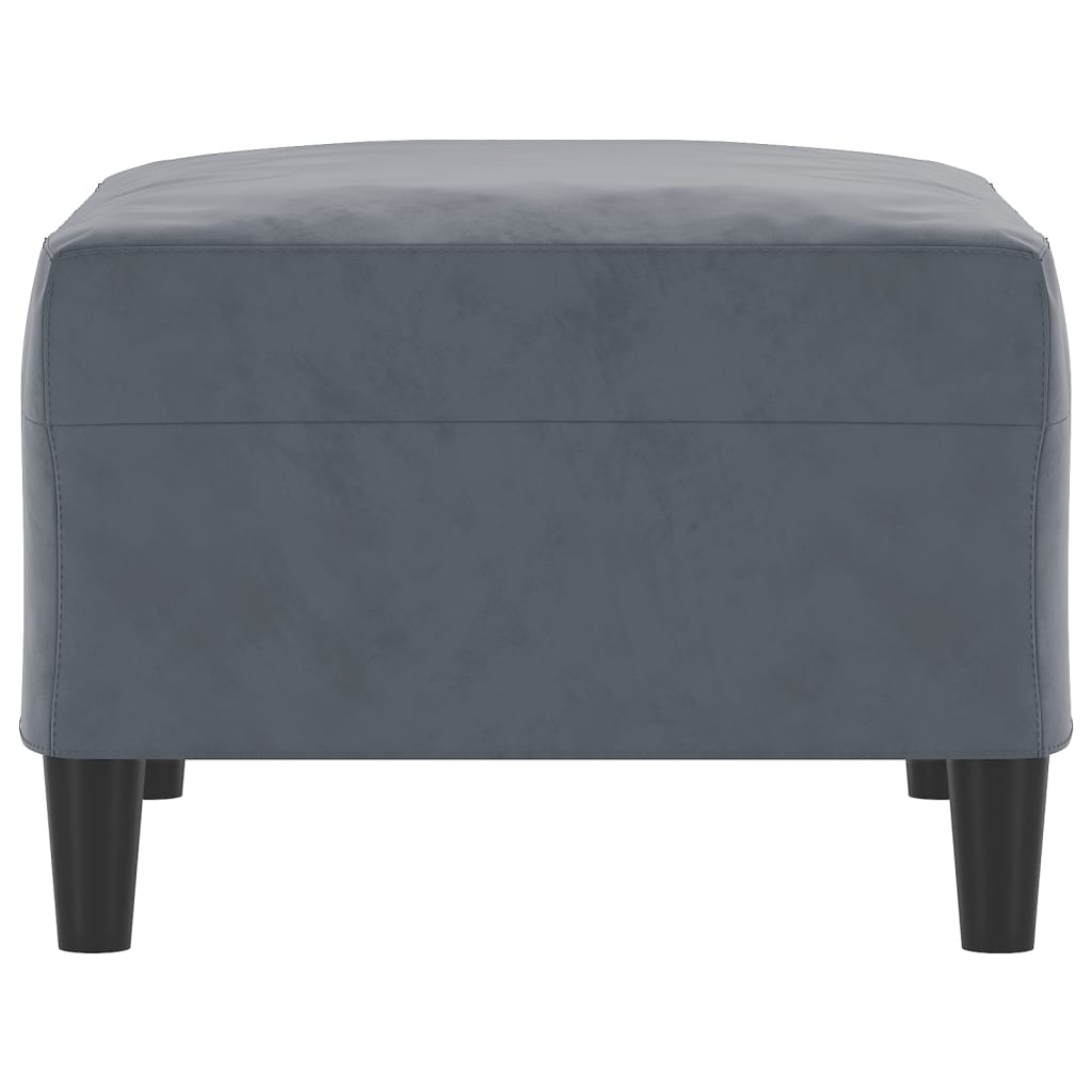 Footstool Dark Grey 70x55x41 cm Velvet - Newstart Furniture