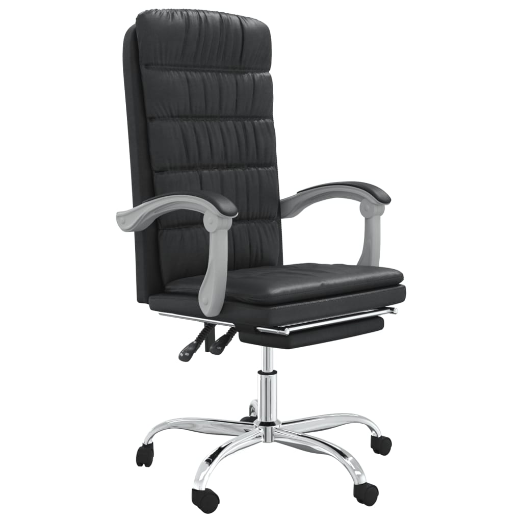 Reclining Office Chair Black Faux Leather - Newstart Furniture