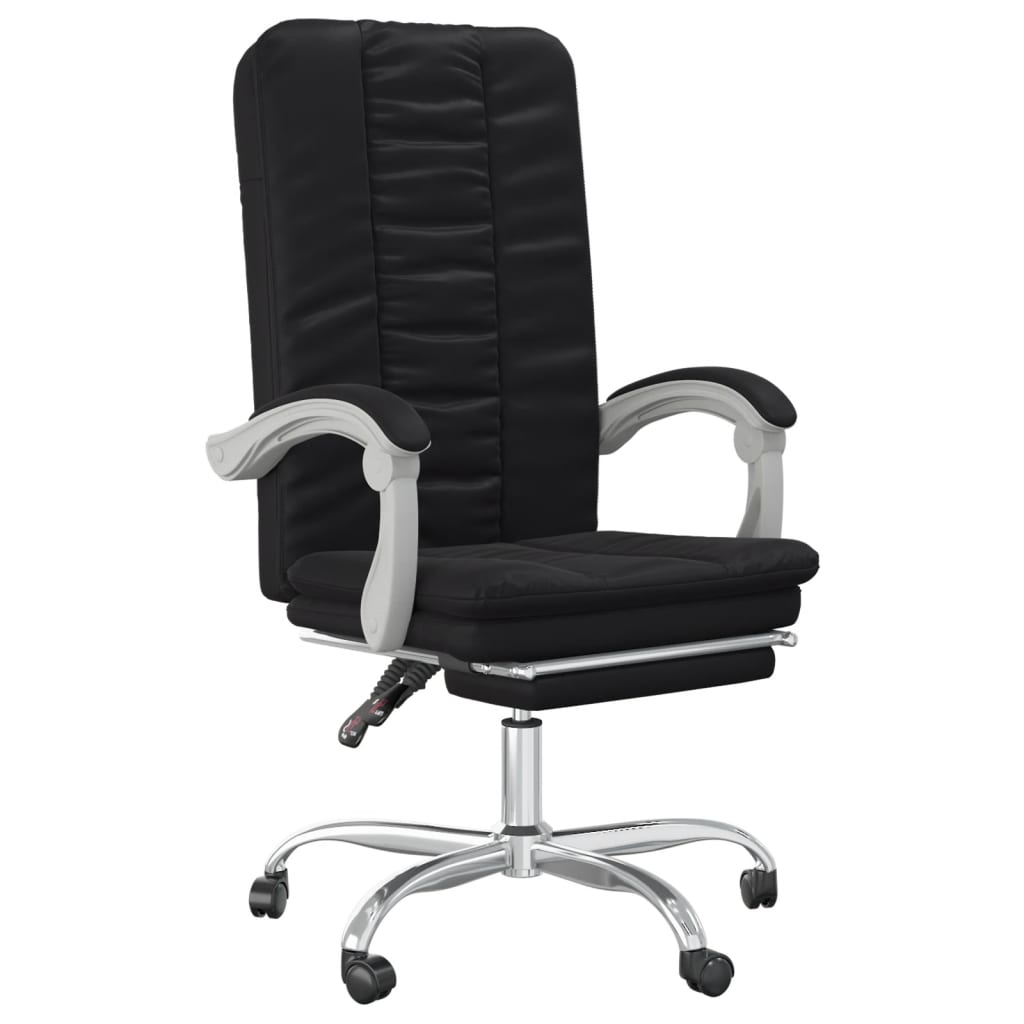 Reclining Office Chair Black Faux Leather - Newstart Furniture