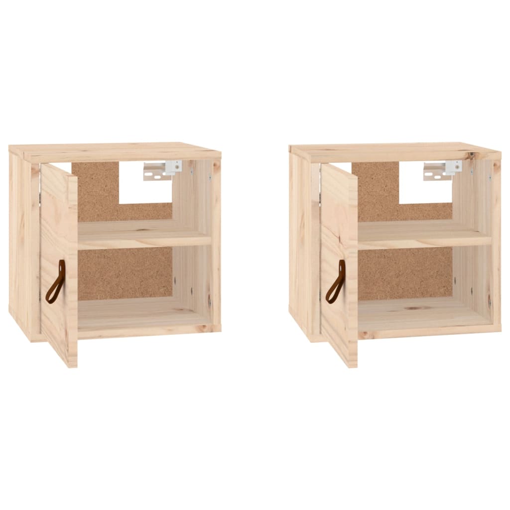 Wall Cabinets 2 pcs 31.5x30x30 cm Solid Wood Pine - Newstart Furniture