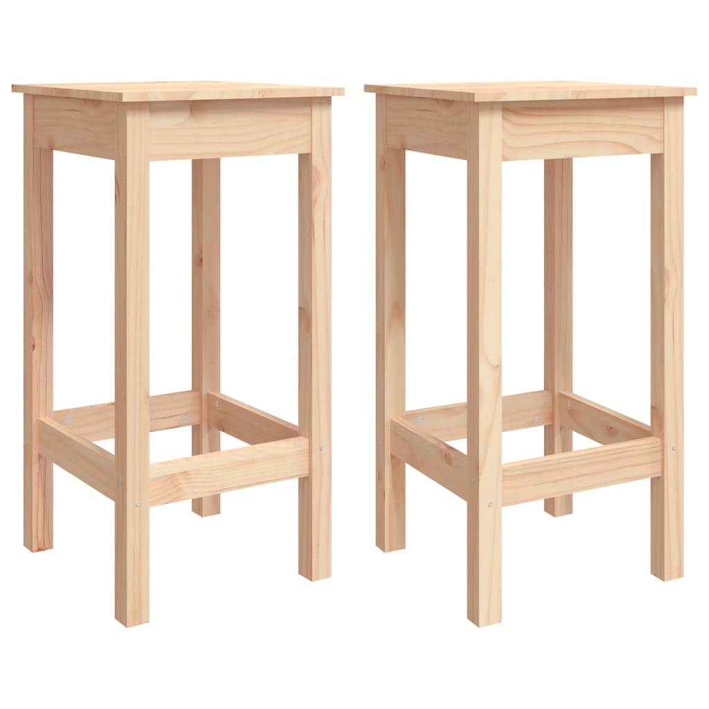 Bar Chairs 2 pcs 40x40x78 cm Solid Wood Pine - Newstart Furniture