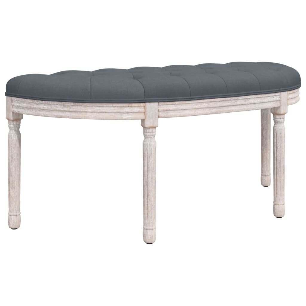 Bench Dark Grey 110.5x45x49 cm Velvet - Newstart Furniture