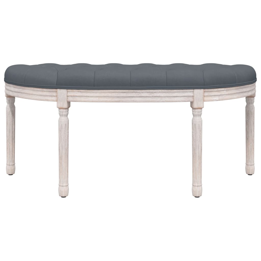 Bench Dark Grey 110.5x45x49 cm Velvet - Newstart Furniture