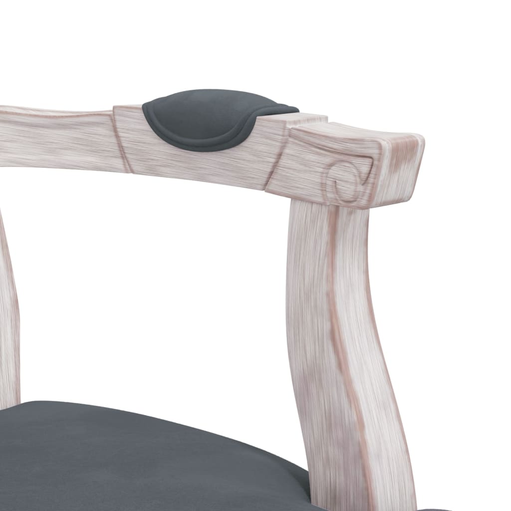 Dining Chairs 2 pcs Dark Grey 62x59.5x100.5 cm Velvet - Newstart Furniture