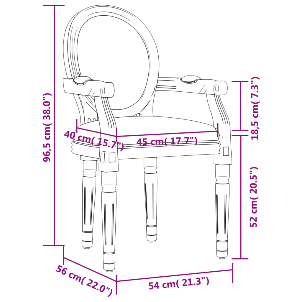 Dining Chair 54x56x96.5 cm Fabric - Newstart Furniture