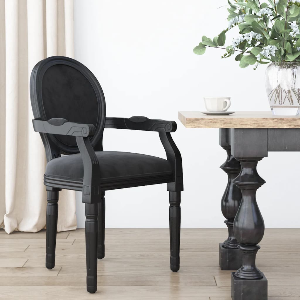 Dining Chair Black 54x56x96.5 cm Velvet - Newstart Furniture