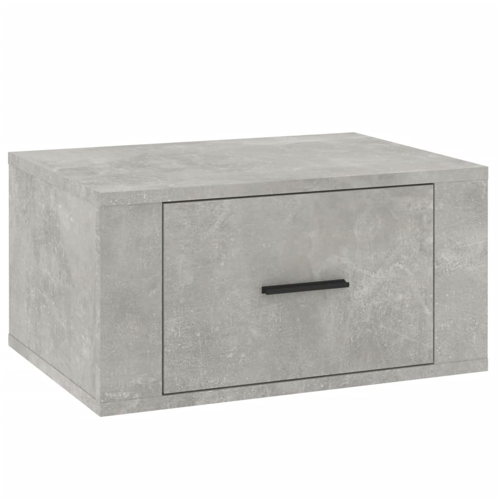 Wall-mounted Bedside Cabinet Concrete Grey 50x36x25 cm - Newstart Furniture