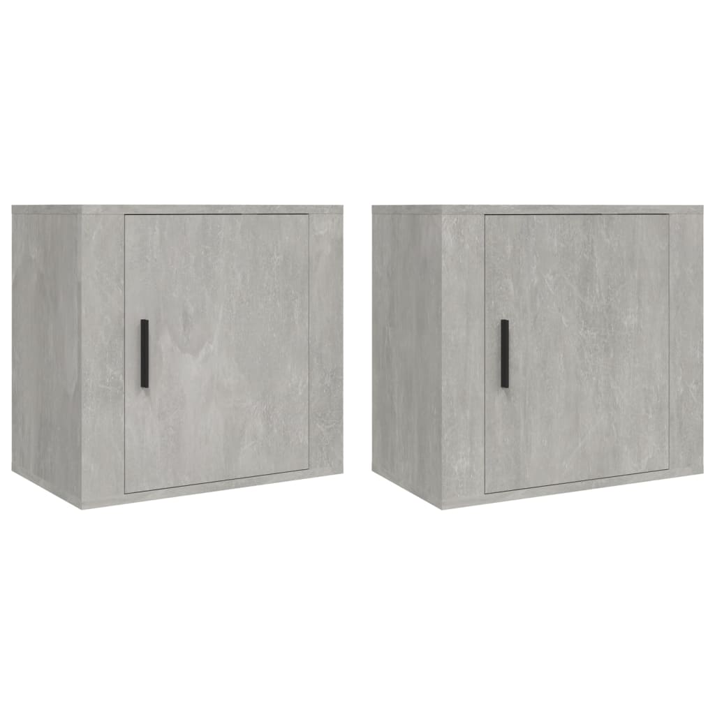 Wall-mounted Bedside Cabinets 2 pcs Concrete Grey 50x30x47 cm - Newstart Furniture