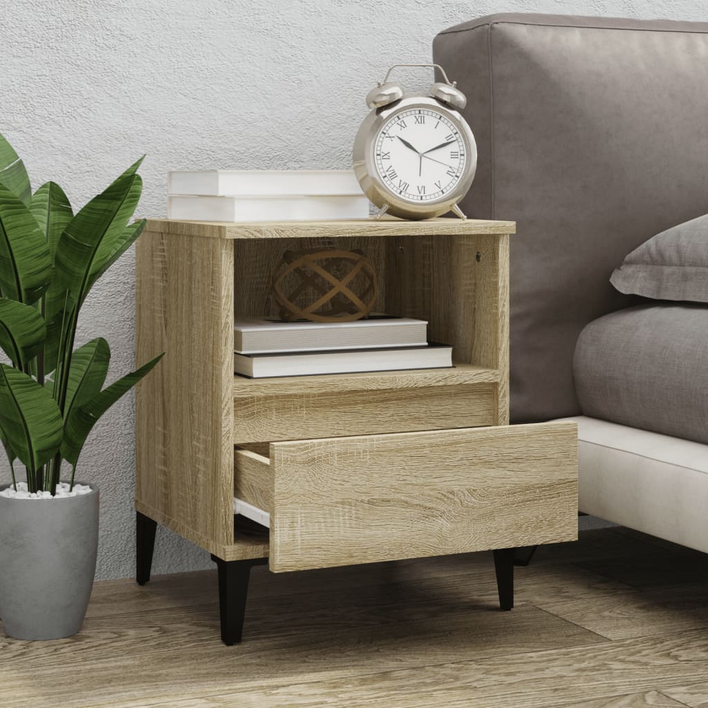 Bedside Cabinet Sonoma Oak 40x35x50 cm - Newstart Furniture