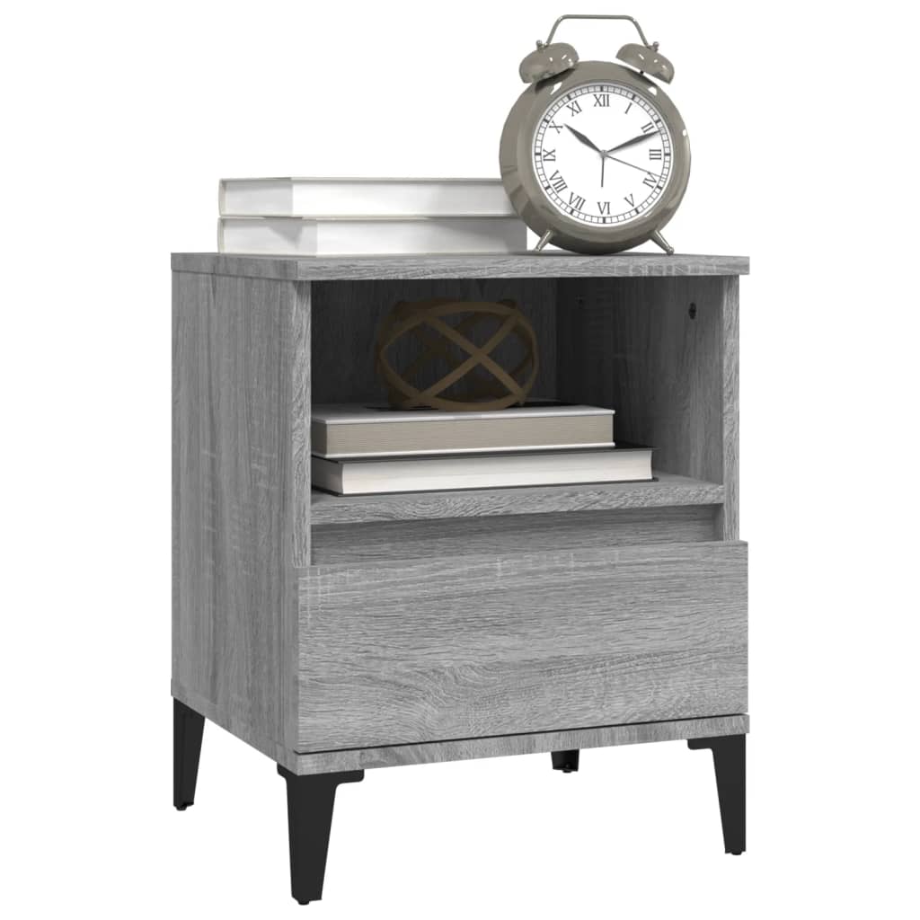 Bedside Cabinets 2 pcs Grey Sonoma 40x35x50 cm - Newstart Furniture
